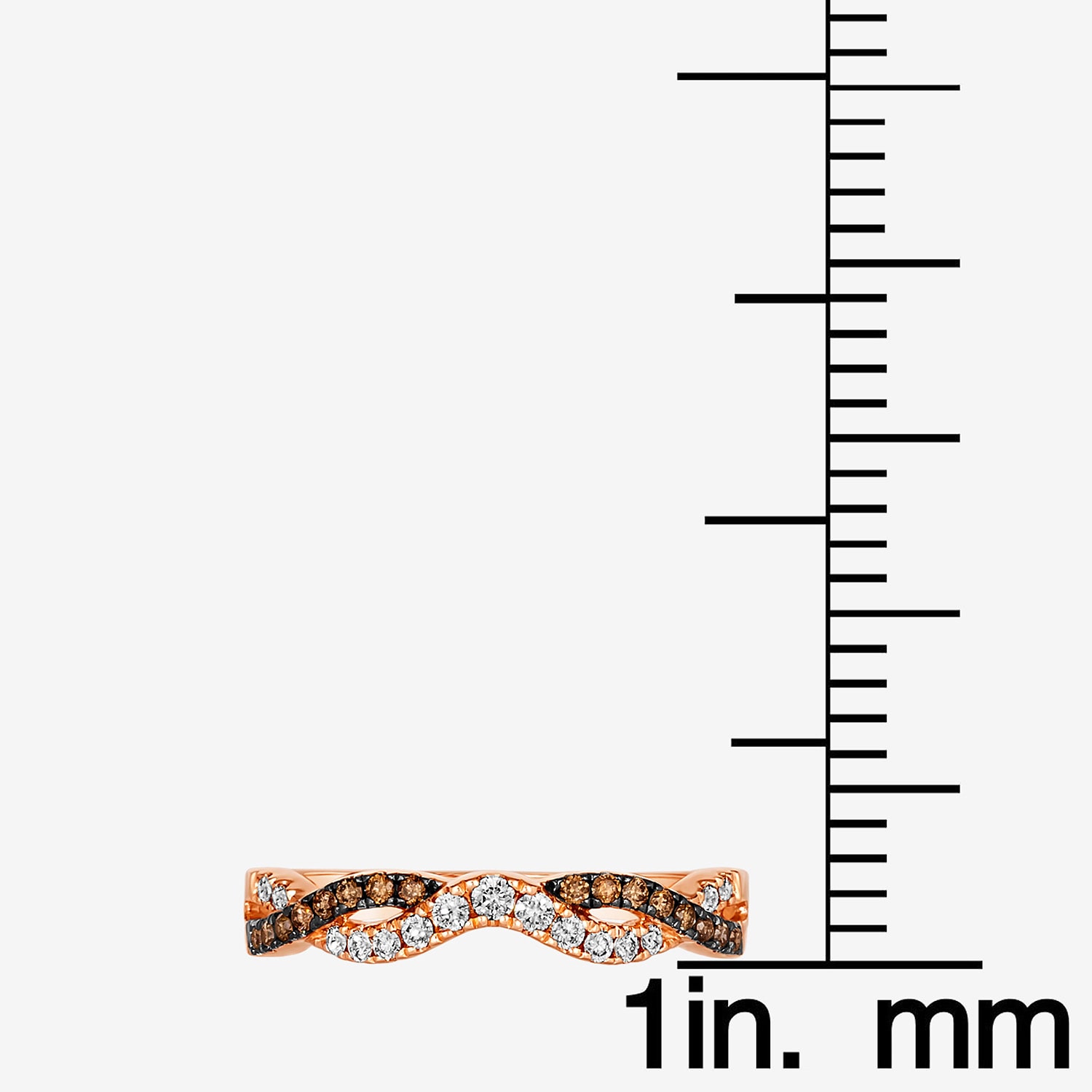 Le Vian® Ring featuring 1/6 CT. Nude Diamonds™ 1/8 Chocolate Diamonds® set 14K Strawberry Gold®