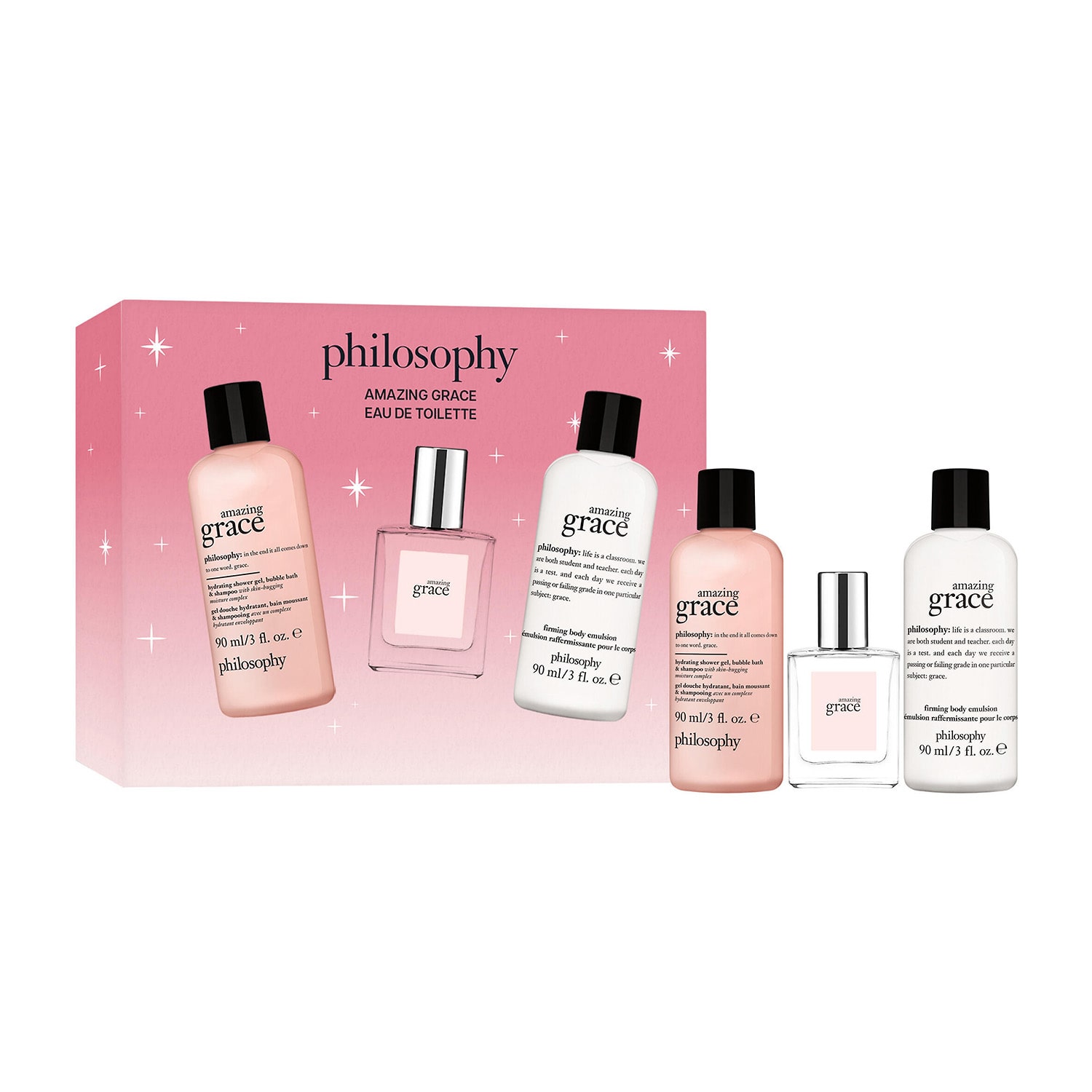 Philosophy Philosophy Amazing Grace Eau De Toilette, Shower Gel & Body Emulsion 3-Piece Gift Set