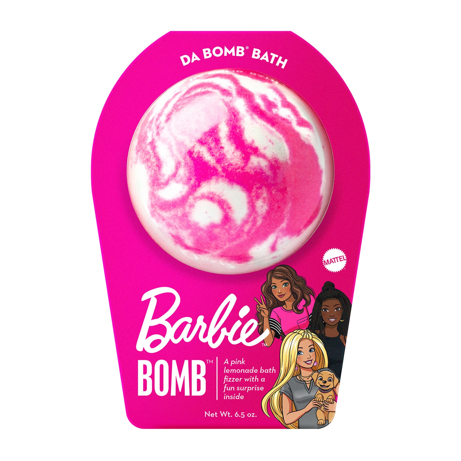 Da Bomb Da Bomb Bath Fizzers Barbie Pink Swirl Bath Bomb - 6.5oz