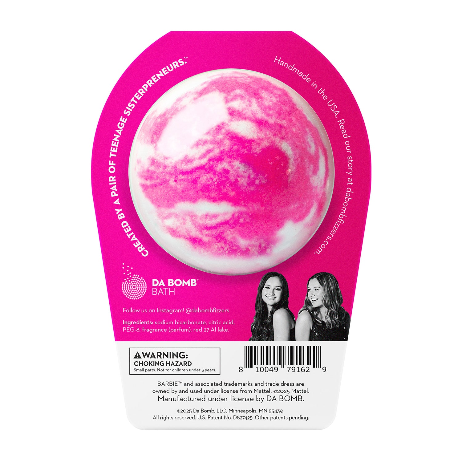 Da Bomb Da Bomb Bath Fizzers Barbie Pink Swirl Bath Bomb - 6.5oz
