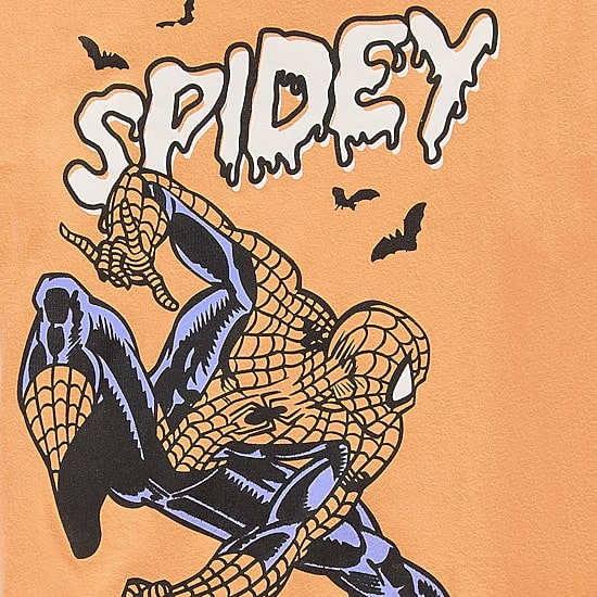Disney Collection Boys Crew Neck Short Sleeve Regular Fit Marvel Spiderman Graphic T-Shirt