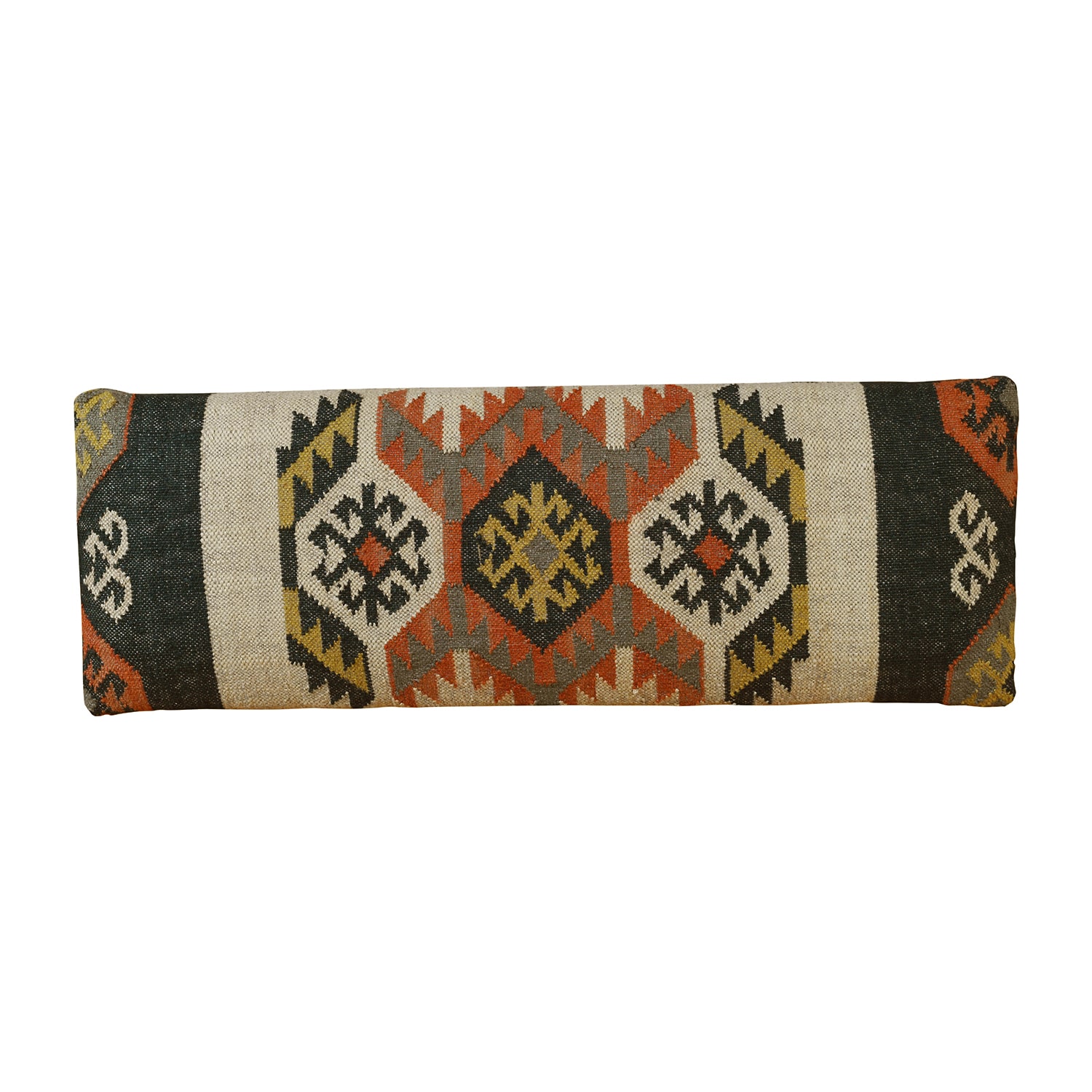 LR Home Ivy Southwest Upholstered Jute Bench in Beige/Multi