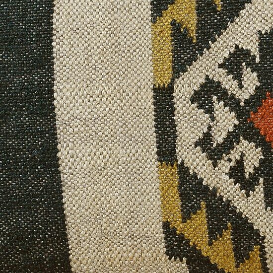LR Home Ivy Southwest Upholstered Jute Bench in Beige/Multi