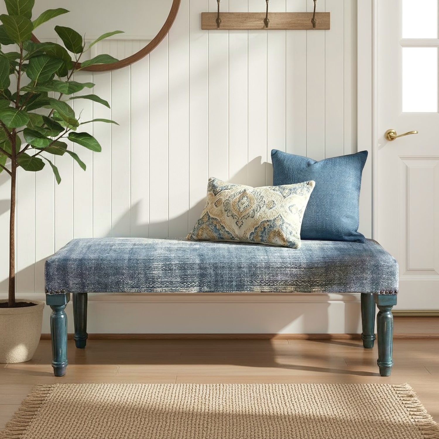 LR Home Sadie Southwest Upholstered Kilim Bench Beige/Multi