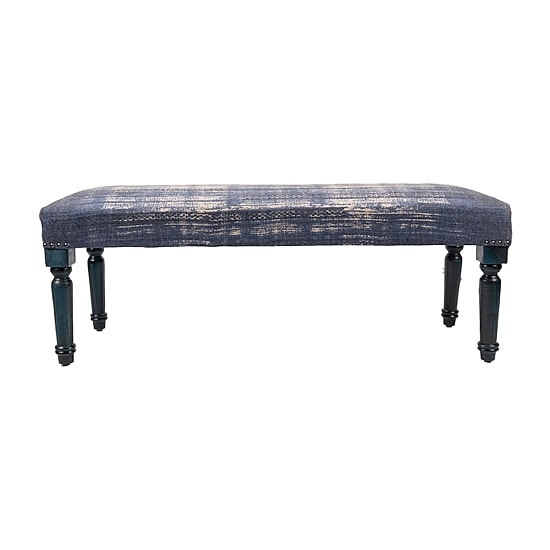 LR Home Sadie Southwest Upholstered Kilim Bench in Beige/Multi