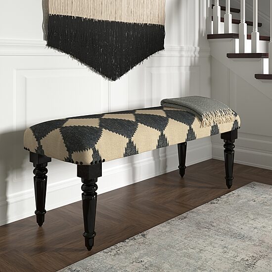 LR Home Sadie Southwest Upholstered Kilim Storage Bench