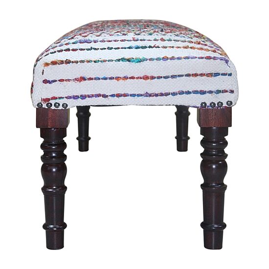 LR Home Scarlett Contemporary Upholstered Geometric Bench in Gray