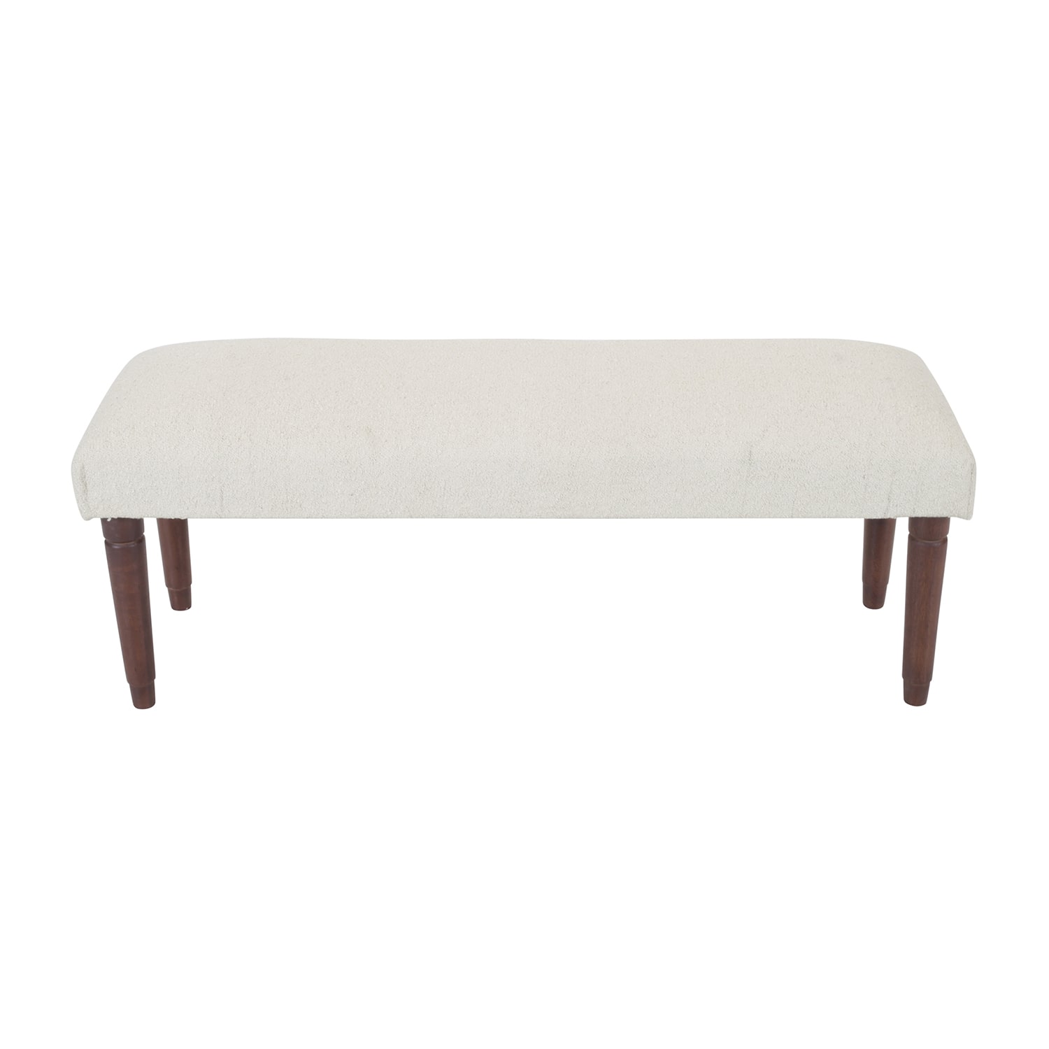 LR Home Zoe Contemporary Upholstered Boucle Bench in Cream