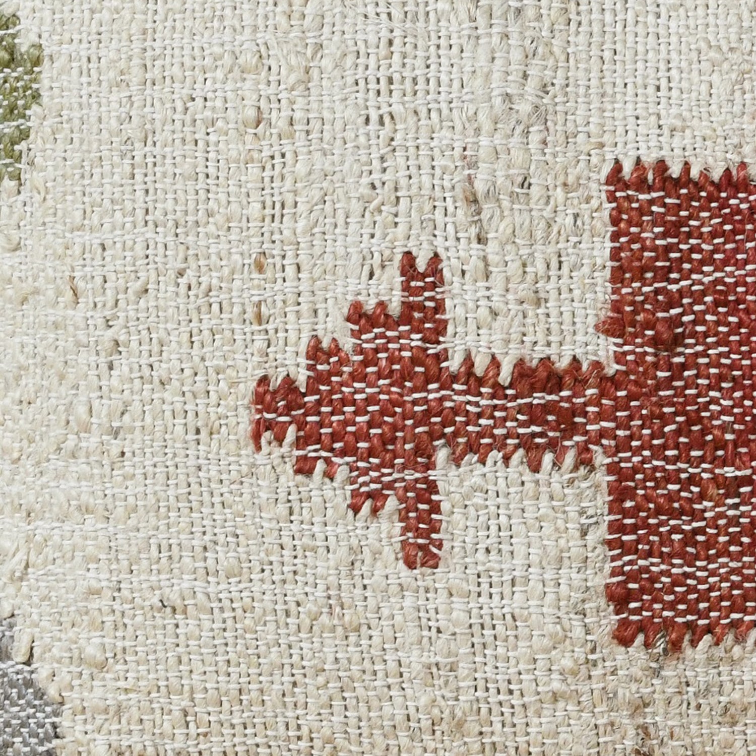 LR Home Jose Southwest Upholstered Kilim Bench in Beige/Red