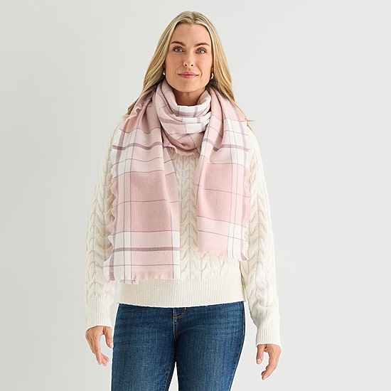 Liz Claiborne Print Cashmere Like Wrap Scarf