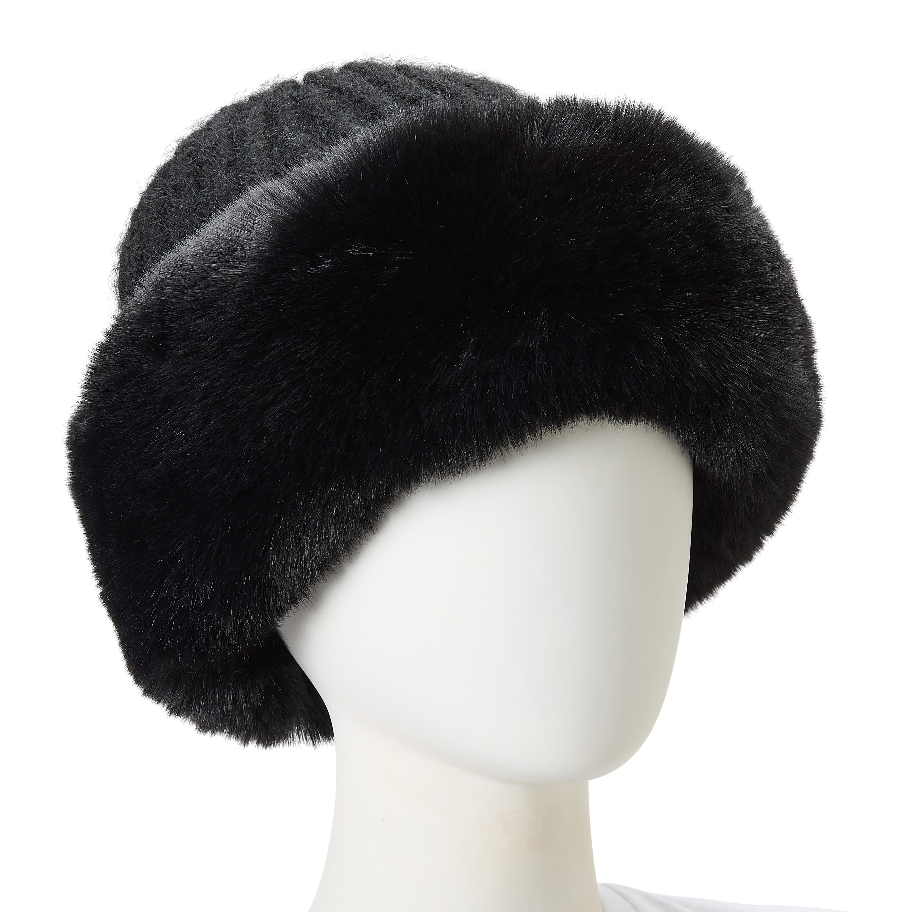 Worthington Faux Fur Womens Bucket Hat