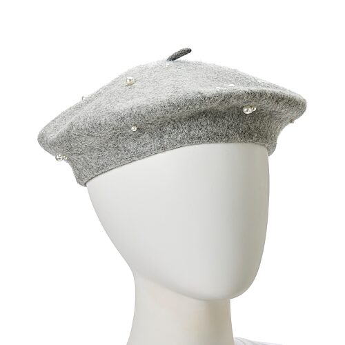 Liz Claiborne Embellished Womens Beret In Gray