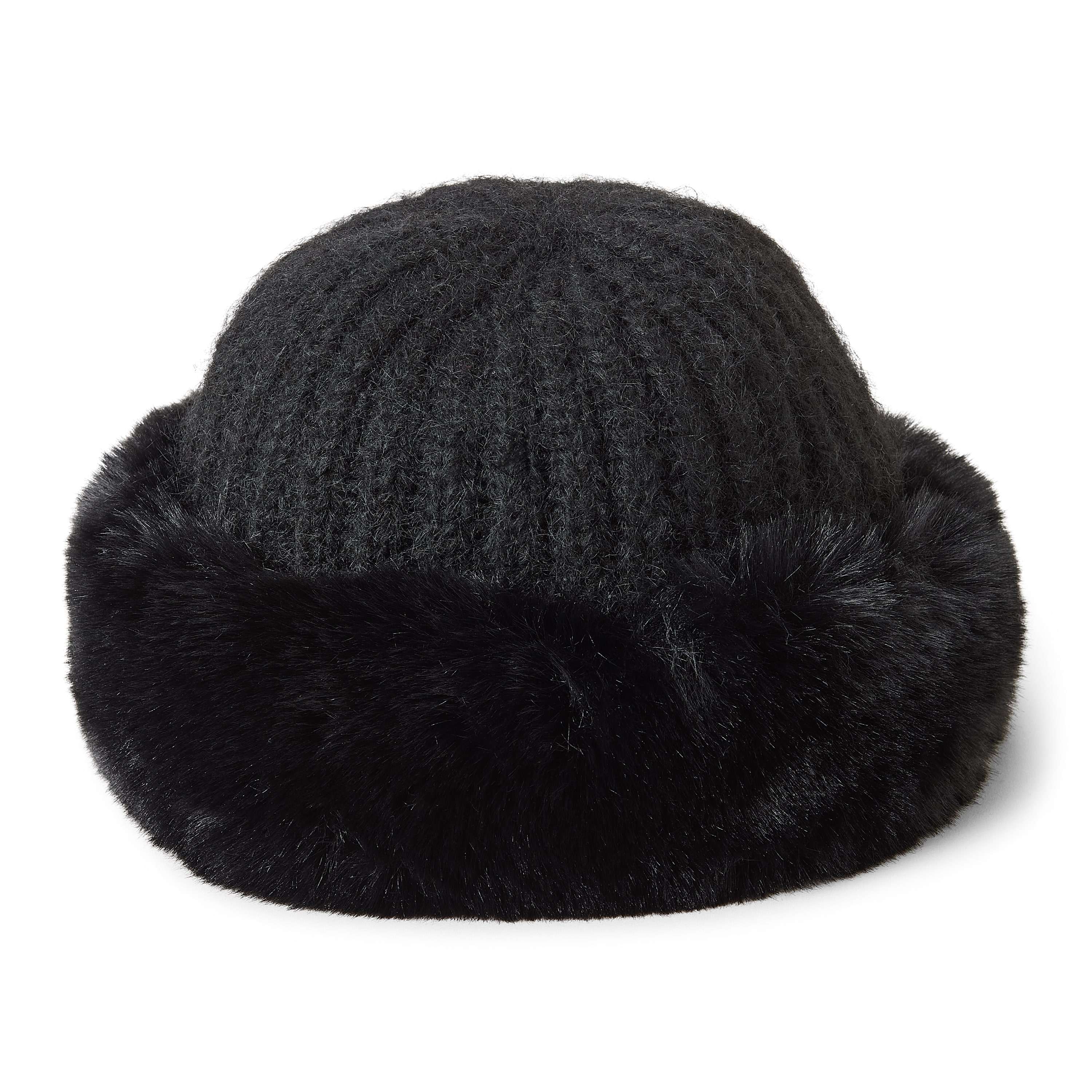 Worthington Faux Fur Womens Bucket Hat