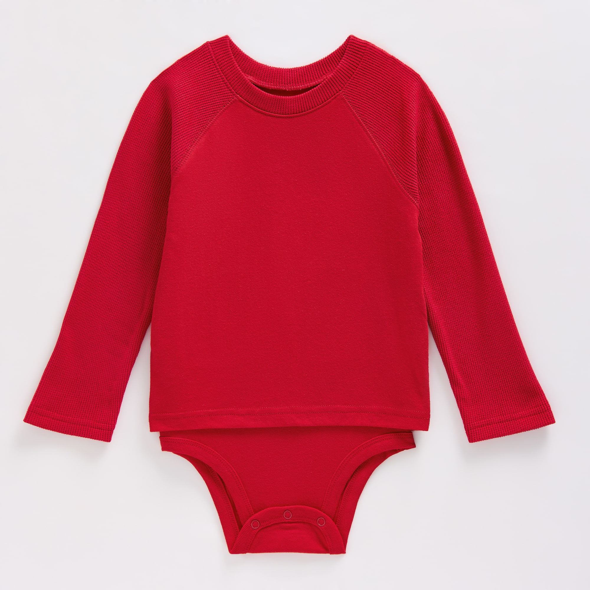Okie Dokie Toddler Boys Bodysuit Closure Hidden Access Opening Adaptive Round Neck Long Sleeve