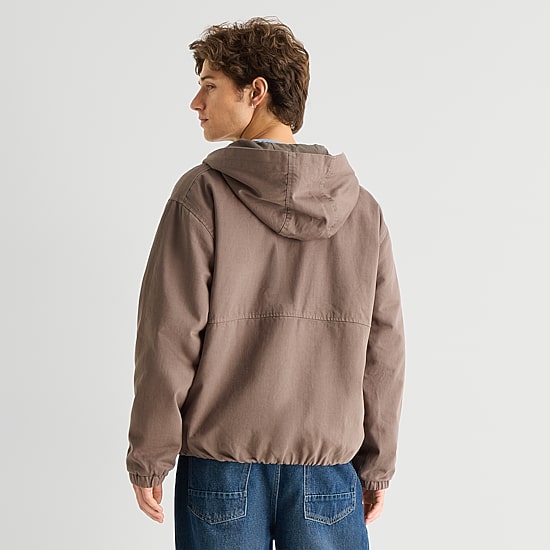 Arizona Mens Hooded Work Jacket, Color: German Chocolate - JCPenney