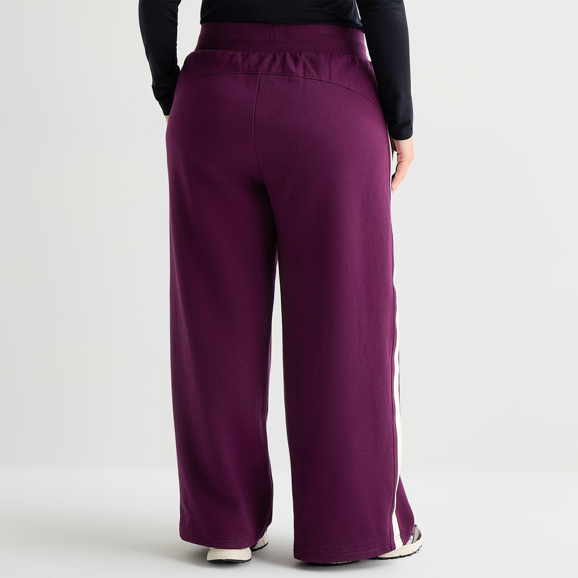 Xersion Womens Drawstring Waist Wide Leg Mid Rise Regular Fit Plus Fleece Sweatpant