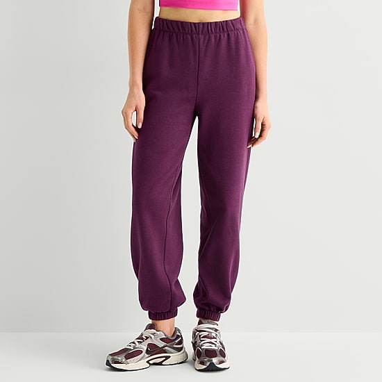 Xersion Womens Cinched Mid Rise Regular Fit Fleece Sweatpant