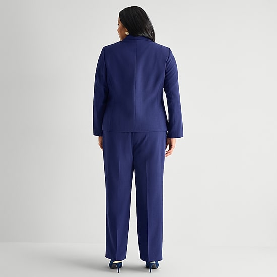 Le Suit Straight Leg Womens-Plus 2-pc. Pant Suit