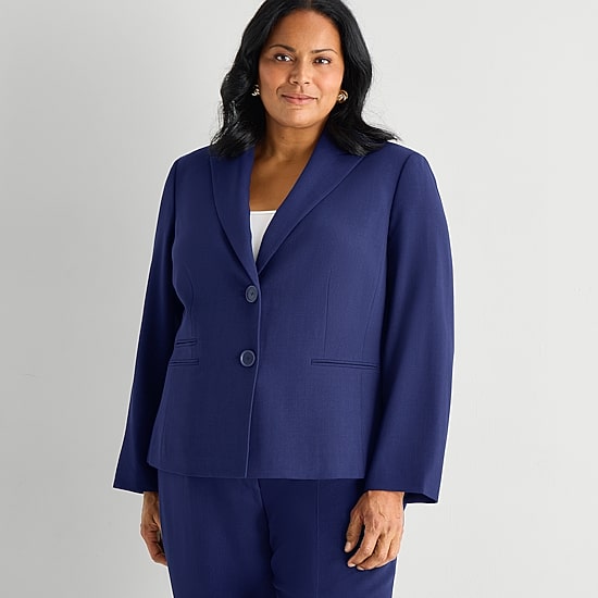 Le Suit Straight Leg Womens-Plus 2-pc. Pant Suit