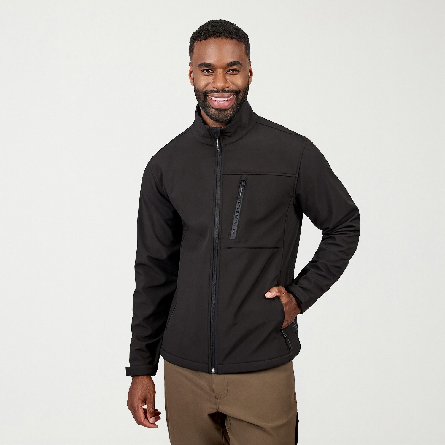 Free Country Mens Water Resistant Midweight Big and Tall Softshell Jacket
