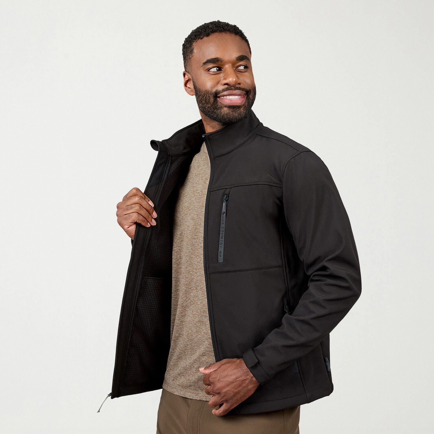 Free Country Mens Water Resistant Midweight Big and Tall Softshell Jacket