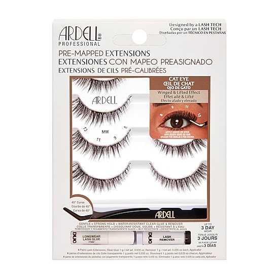 Ardell Pre-Mapped Extensions, Cat Eye, 4-Pairs