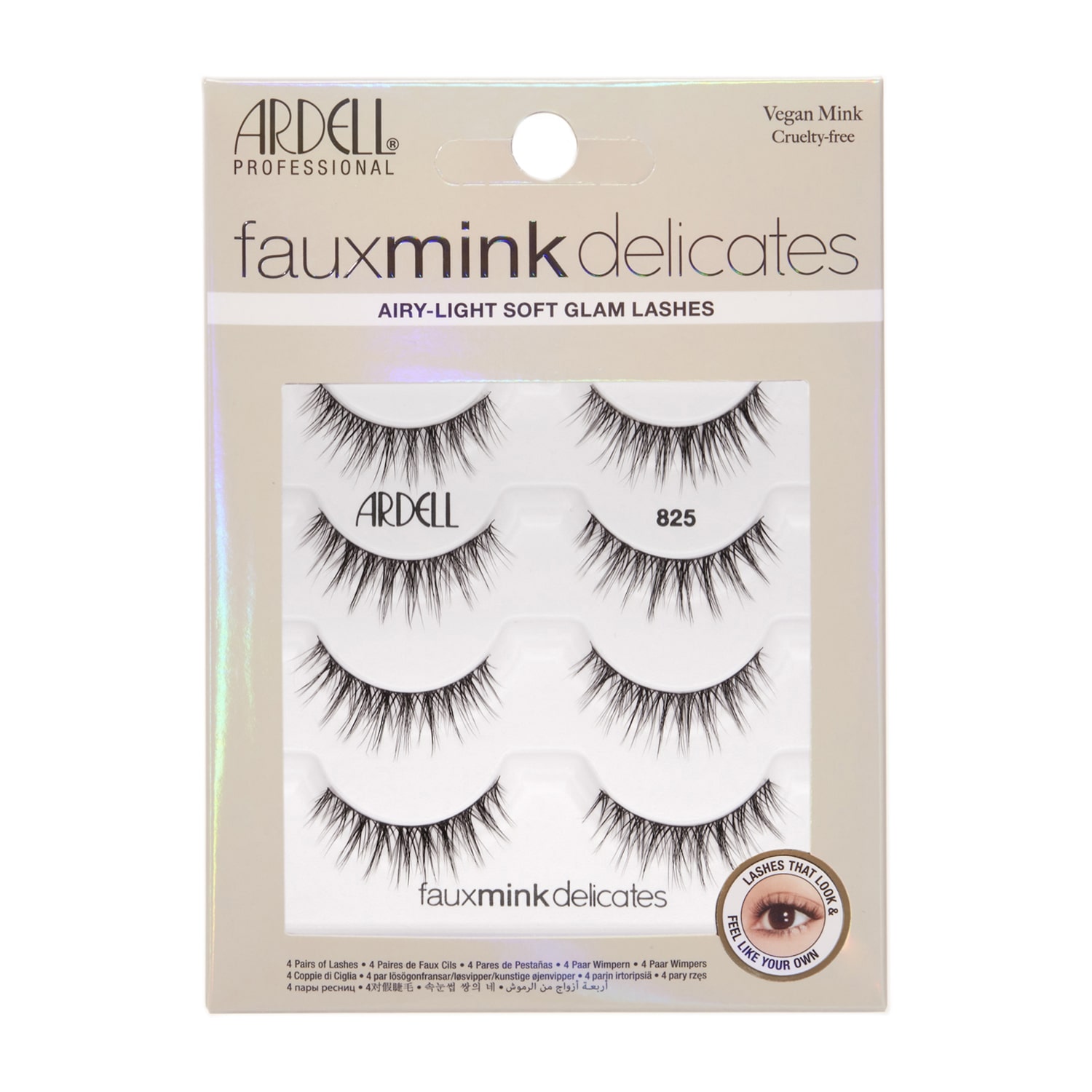 Ardell Fauxmink Delicates Striplash 825, 4-Pairs