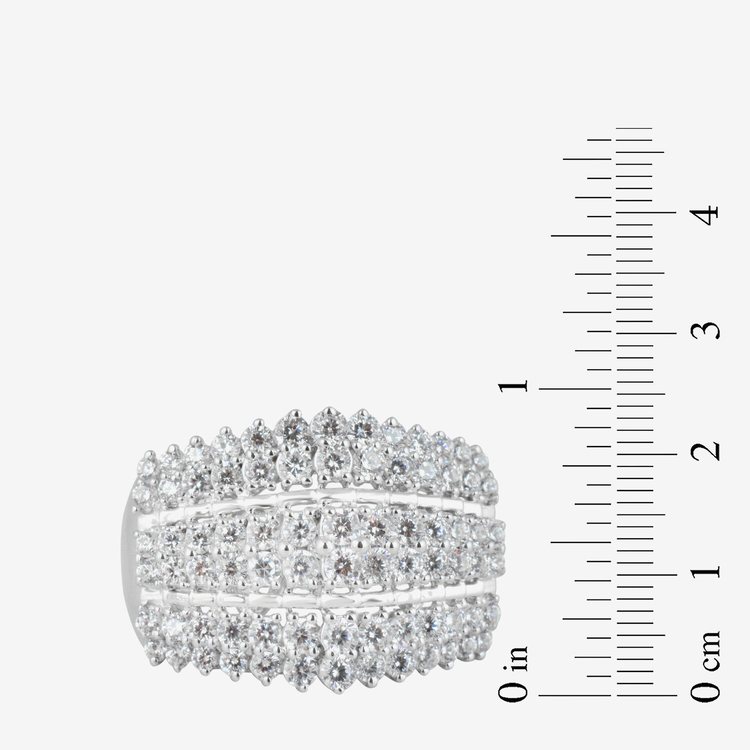 (I,I2) Womens 2 CT. T.W. Lab Grown White Diamond 10K Gold Cluster Cocktail Ring