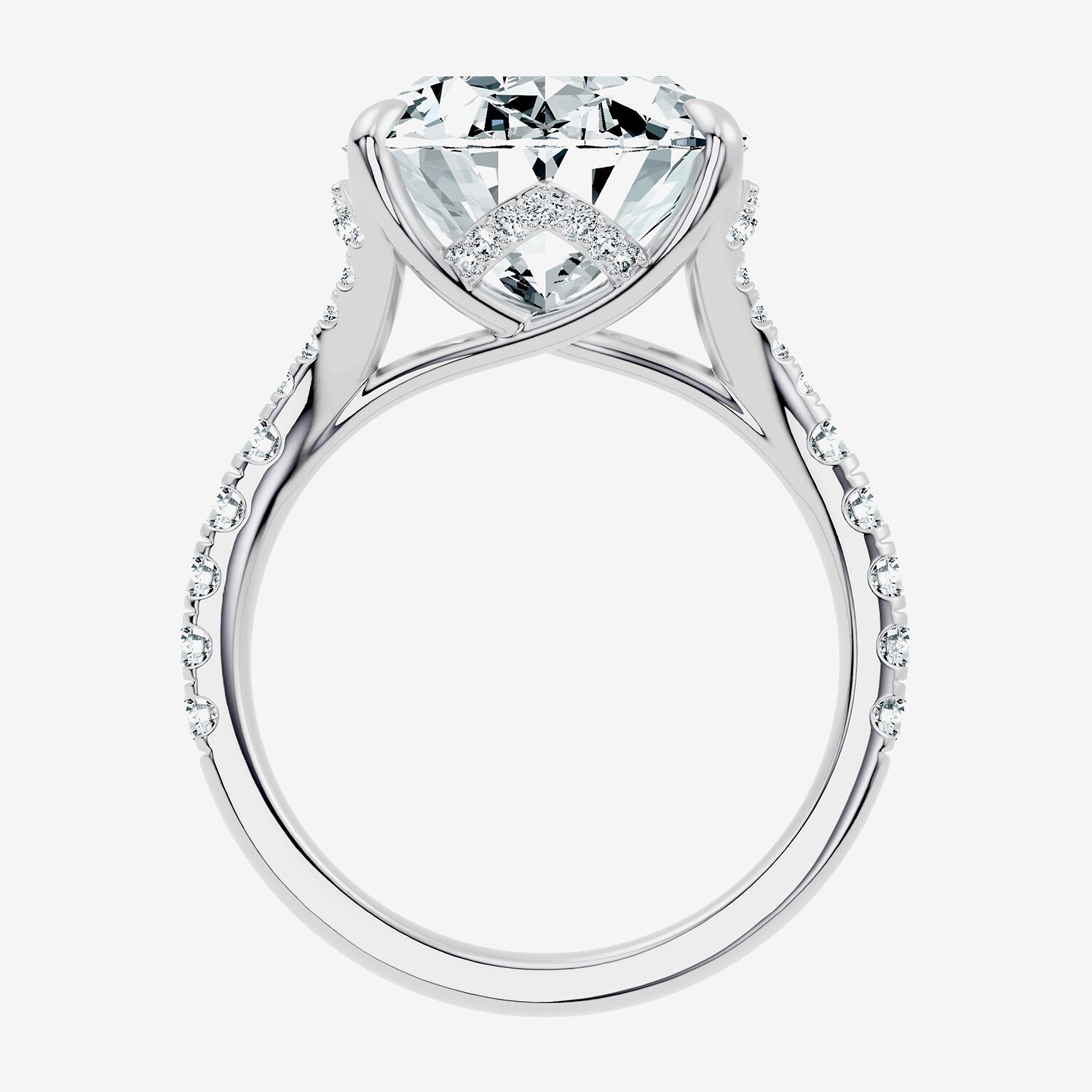 Signature By Modern Bride (F-G / Vs2 - Si1) Womens 8 1/2 Ct. T.W. Lab Grown White Diamond 14K Gold Oval Side Stone Engagement Ring
