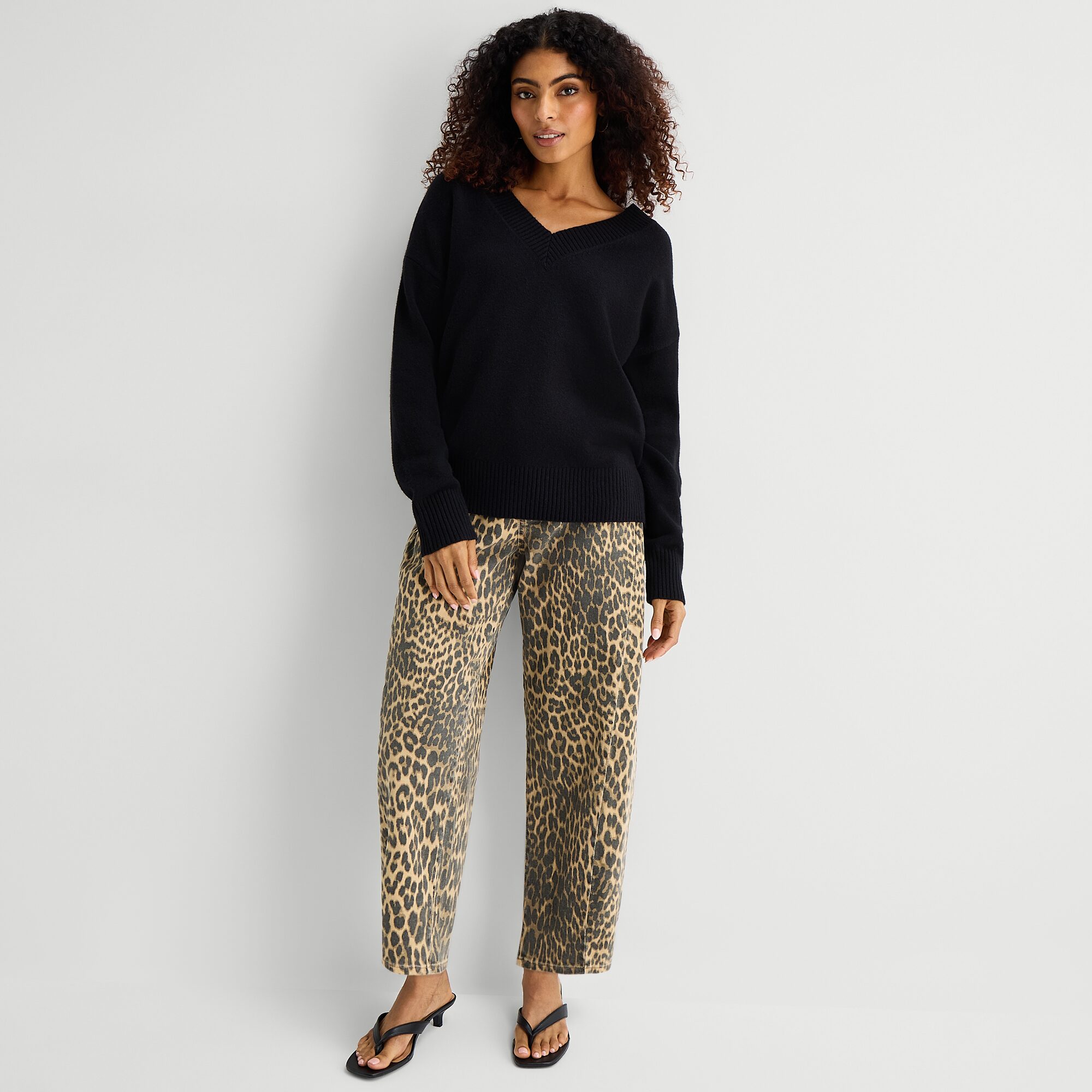 A.N.A Tall Womens V Neck Long Sleeve Pullover Sweater