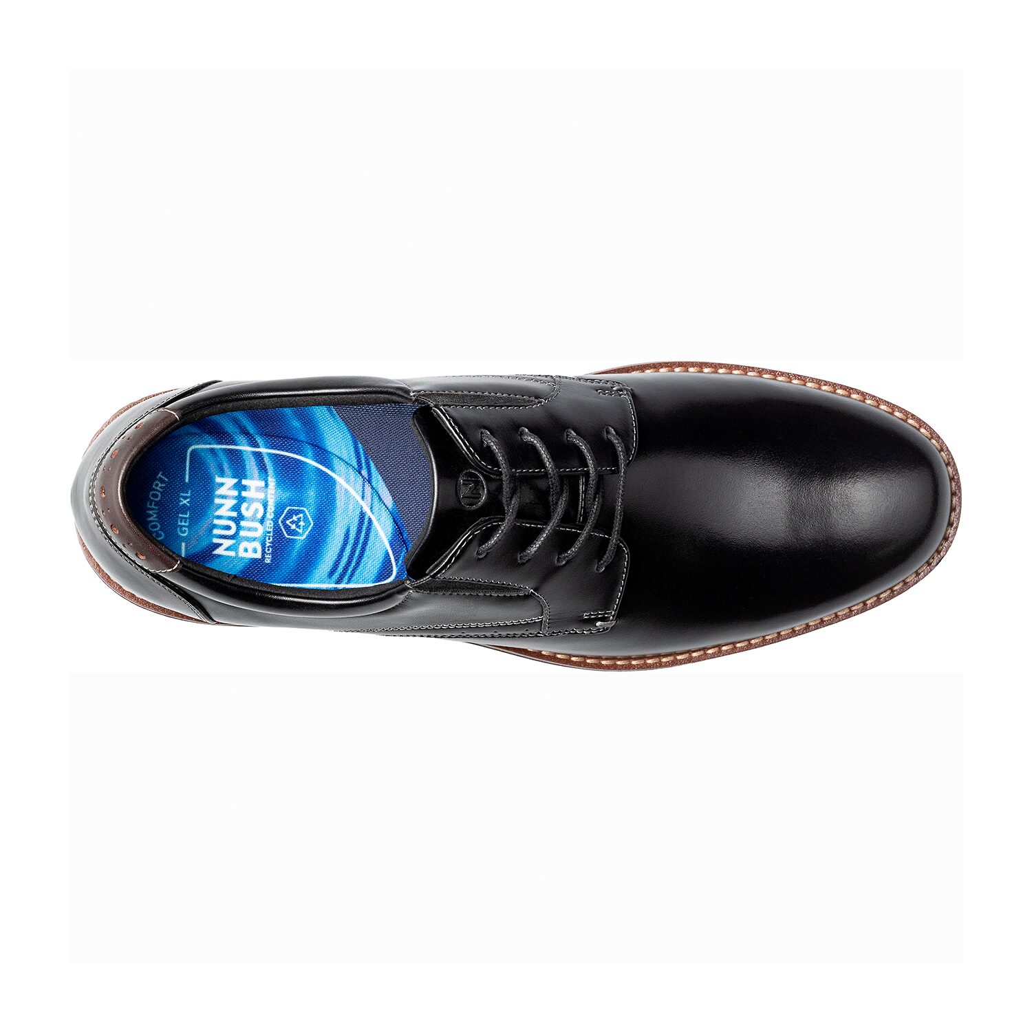 Nunn Bush Fitz Flex Plain Toe Oxford Mens Round Shoes