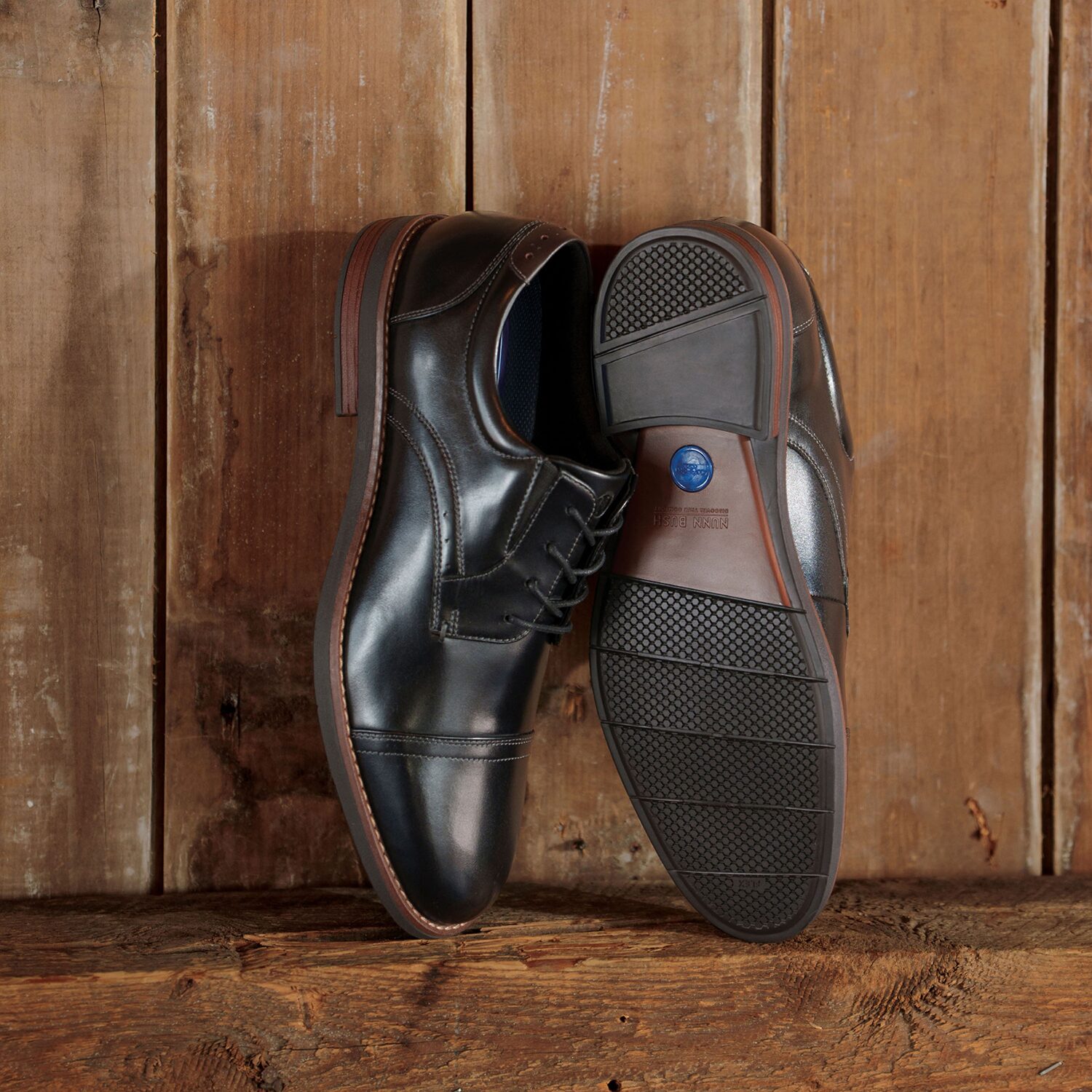 Nunn Bush Fitz Flex Cap Toe Oxford Mens Shoes