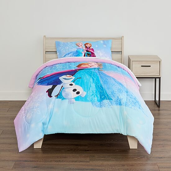 Disney Collection Sparkle Snowland Frozen Comforter