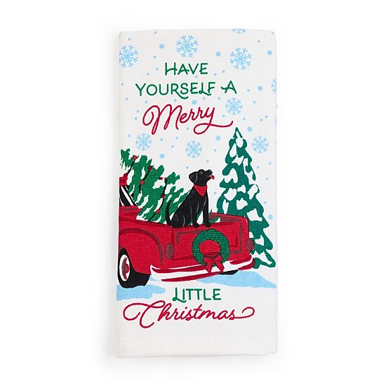 North Pole Trading Co. Red Truck  2-pc. Kitchen Towel Set
