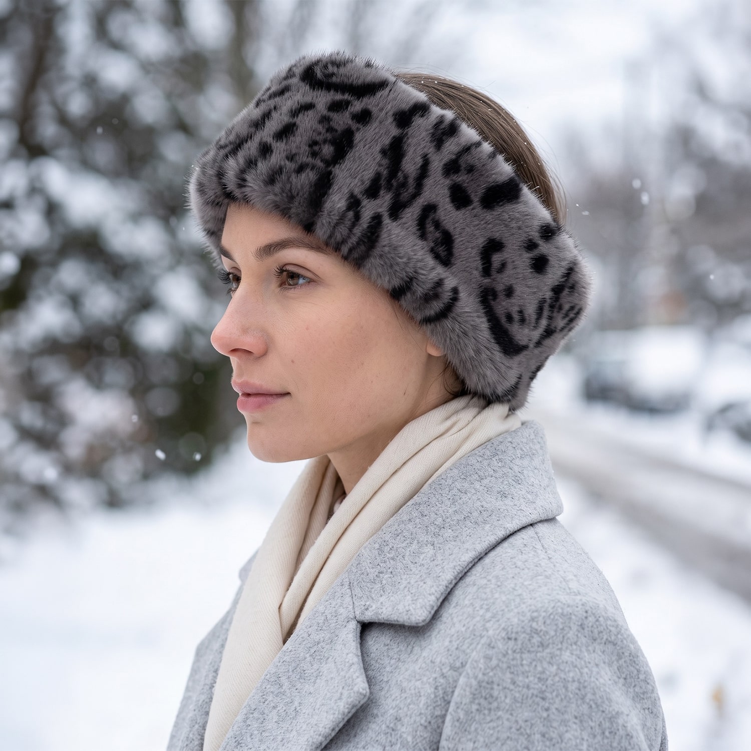 Heat Holders  Kiersten Snow Leopard Ear Warmers