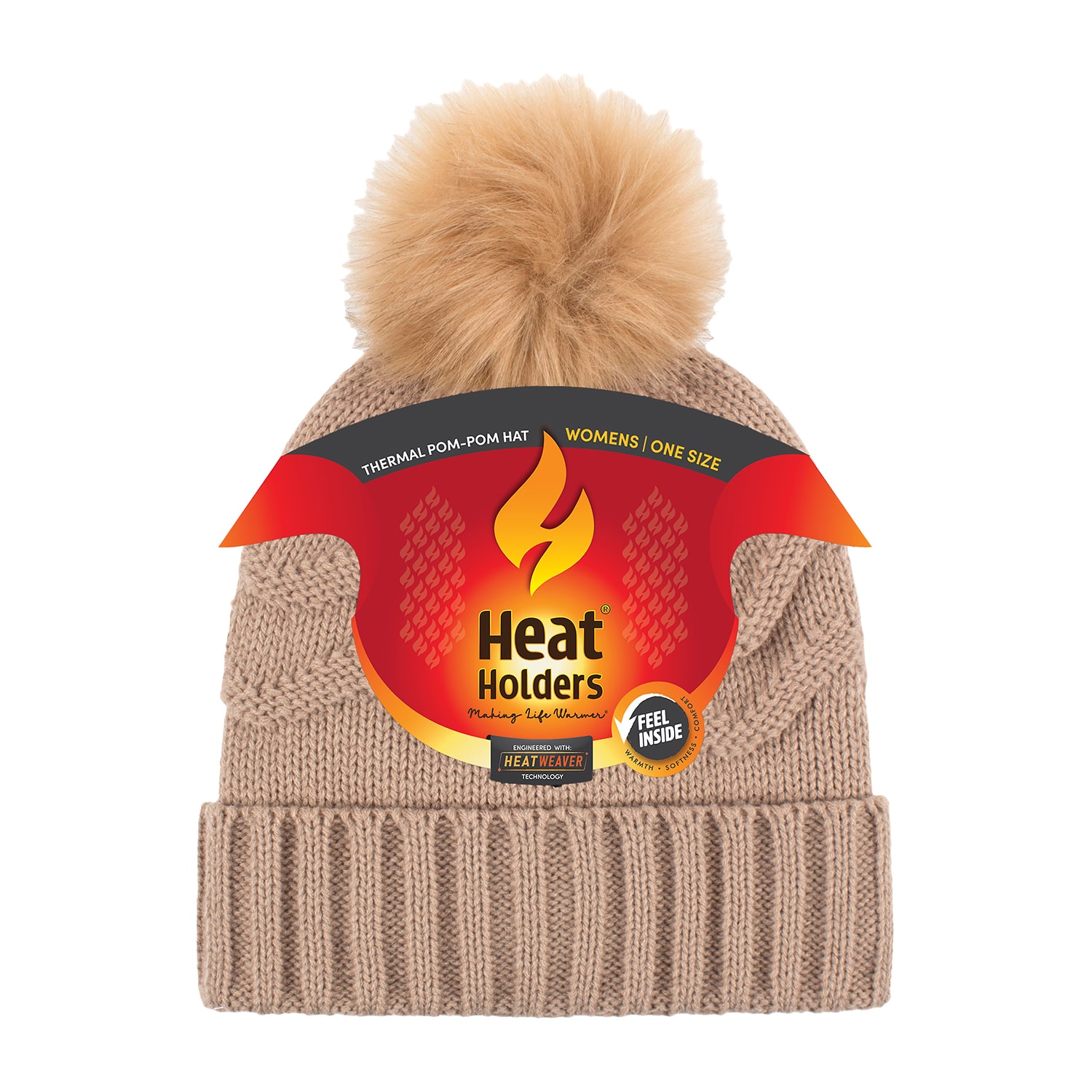 Heat Holders  Courtney Roll Womens Pom Beanie