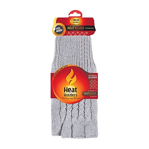 Heat Holders Women's ORIGINAL Ayla Solid Cable Knit Fingerless Gloves