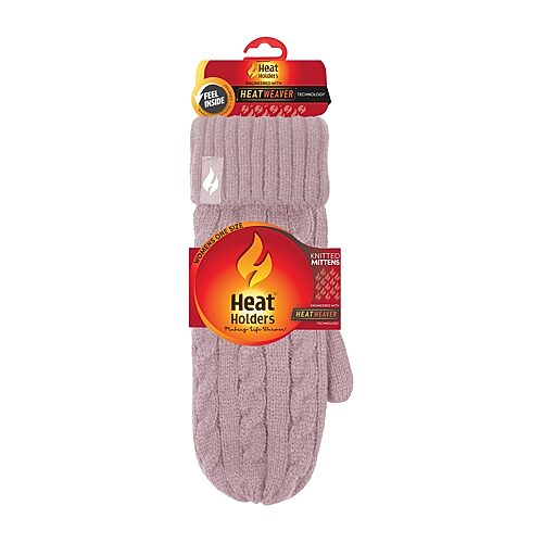 Heat Holders Jackie Cable Mittens In Purple
