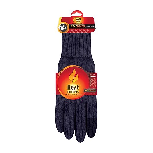 Heat Holders Women's Cathy Flat Knit Gloves with Touch Screen Fingertips