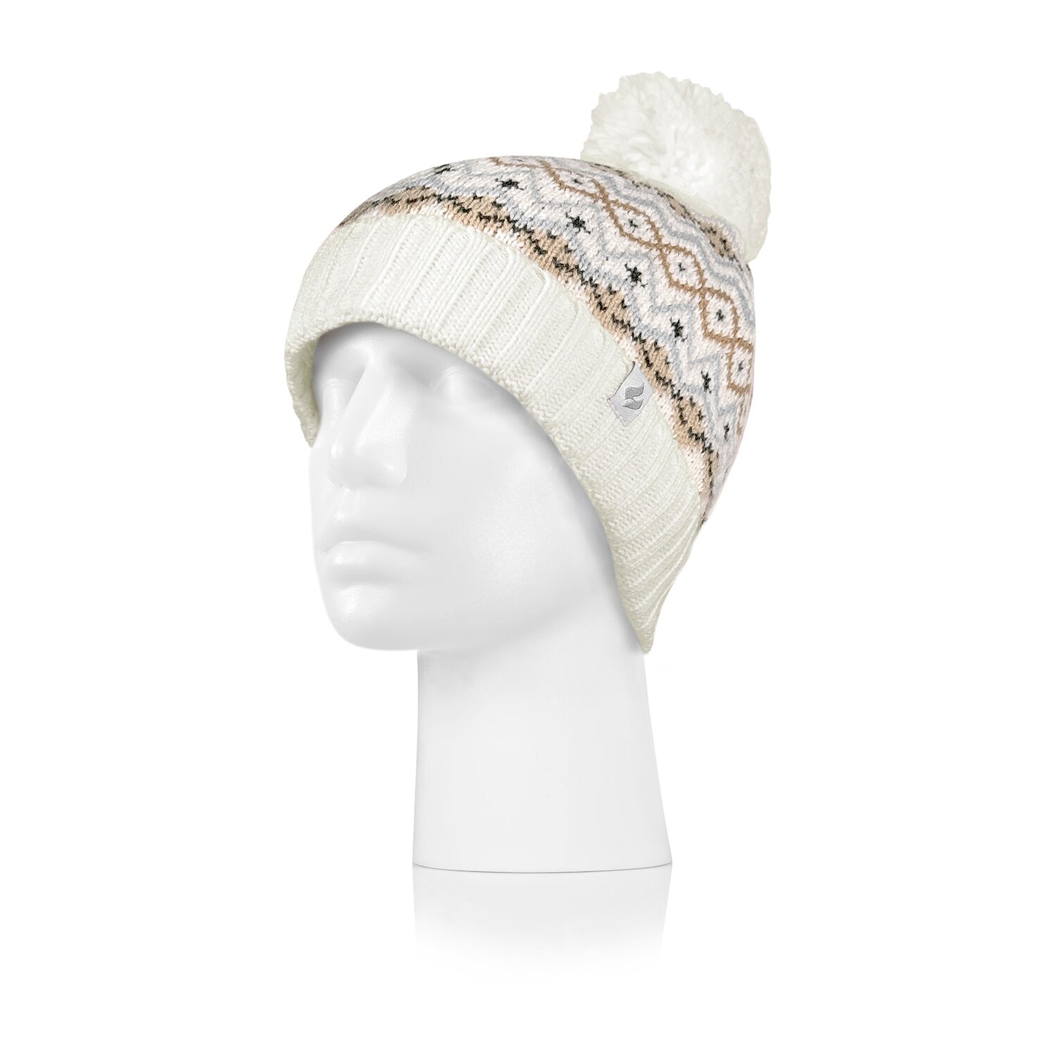 Heat Holders  Astrid Fairisle Womens Pom Beanie