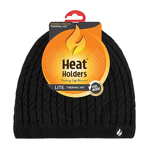 Heat Holders Lite Anna Cable Womens Beanie In Transparent