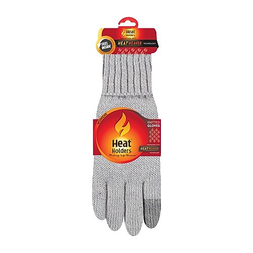 Heat Holders Women's Cathy Flat Knit Gloves with Touch Screen Fingertips