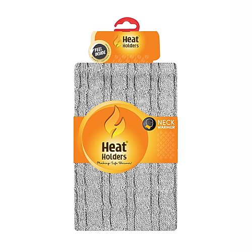 Heat Holders Lite Adele Cable Womens Neck Gaiter, One Size, Gray