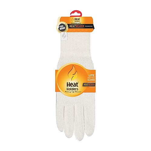 Heat Holders Lite Leah Flat Gloves, Small-medium, Beige