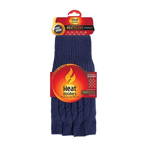 Heat Holders Women's ORIGINAL Ayla Solid Cable Knit Fingerless Gloves