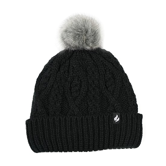 Heat Holders  Brina Solid Womens Pom Pom Beanie