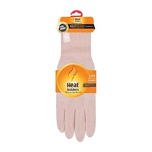 Heat Holders Lite Leah Flat Gloves, Small-medium, Pink