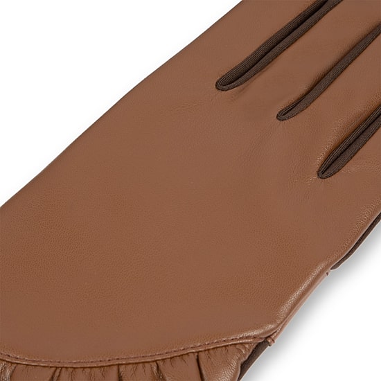 Isotoner Faux Leather Ruffle 1 Pair Gloves