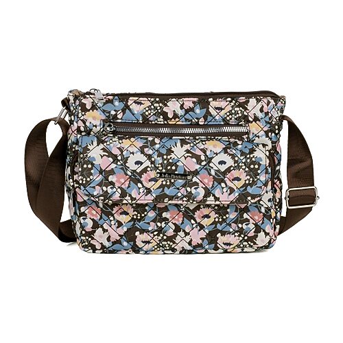 Julia Buxton Nylon Quilted Sling Bag In Black