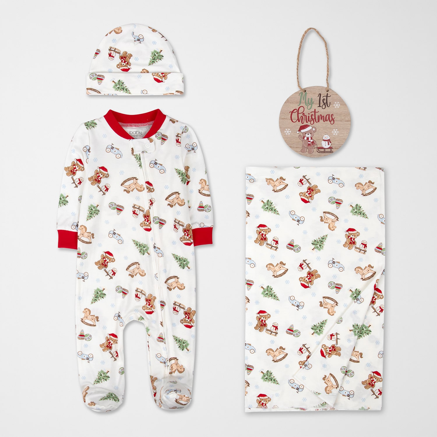 Baby Essentials First Christmas Boys 4-pc. Clothing Set